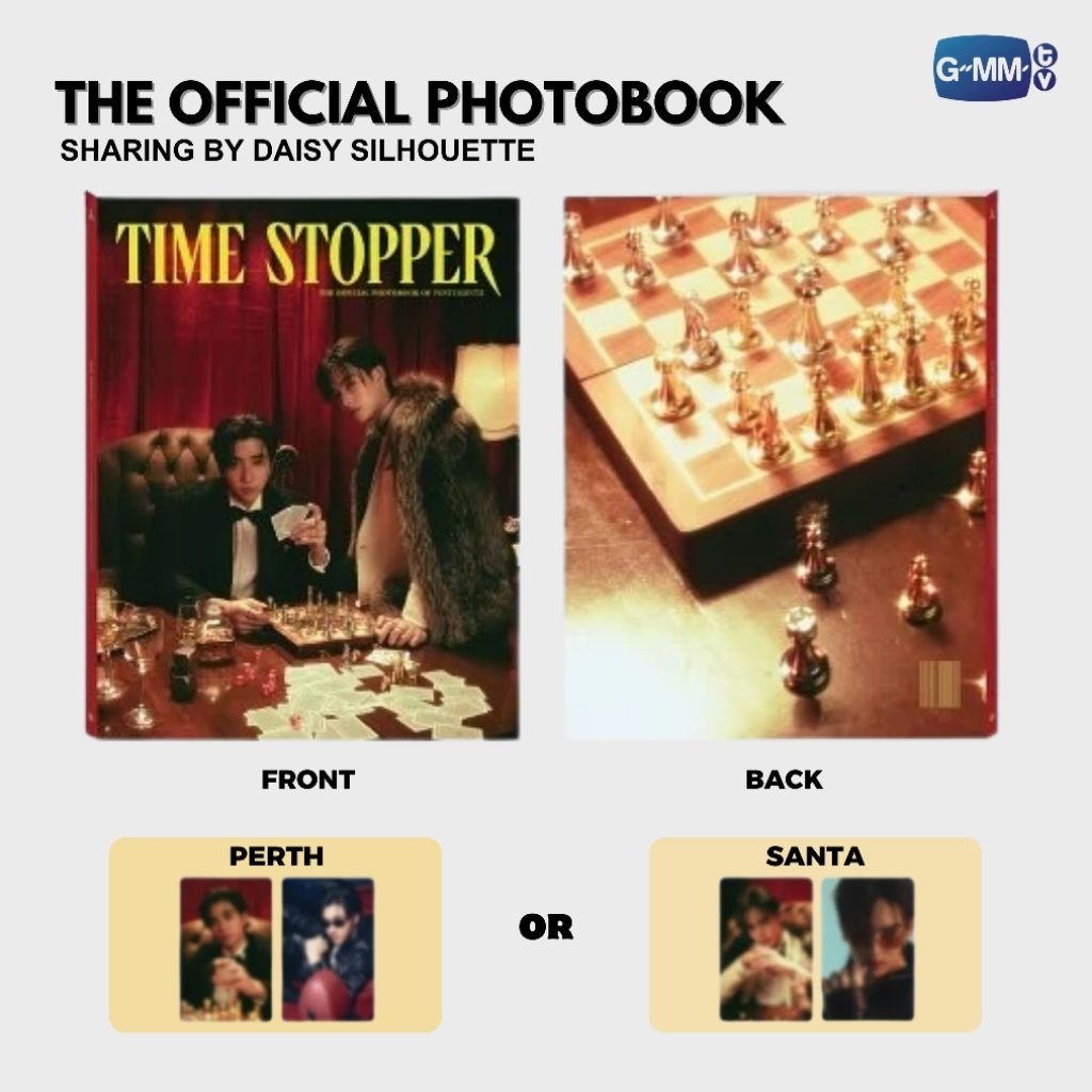 PHOTOBOOK TIME STOPPER PERTHSANTA อย่างเป็นทางการ || SHARING PHOTOBOOK โปสเตอร์โพสต์โฟโต้การ์ด GMMTV