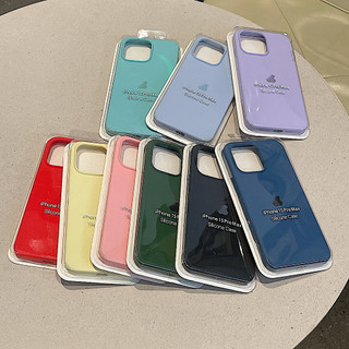 (Box Packing)Kulit terasa Premium Silicone Full Cover Casing13 14 15 16 PRO PRO MAX