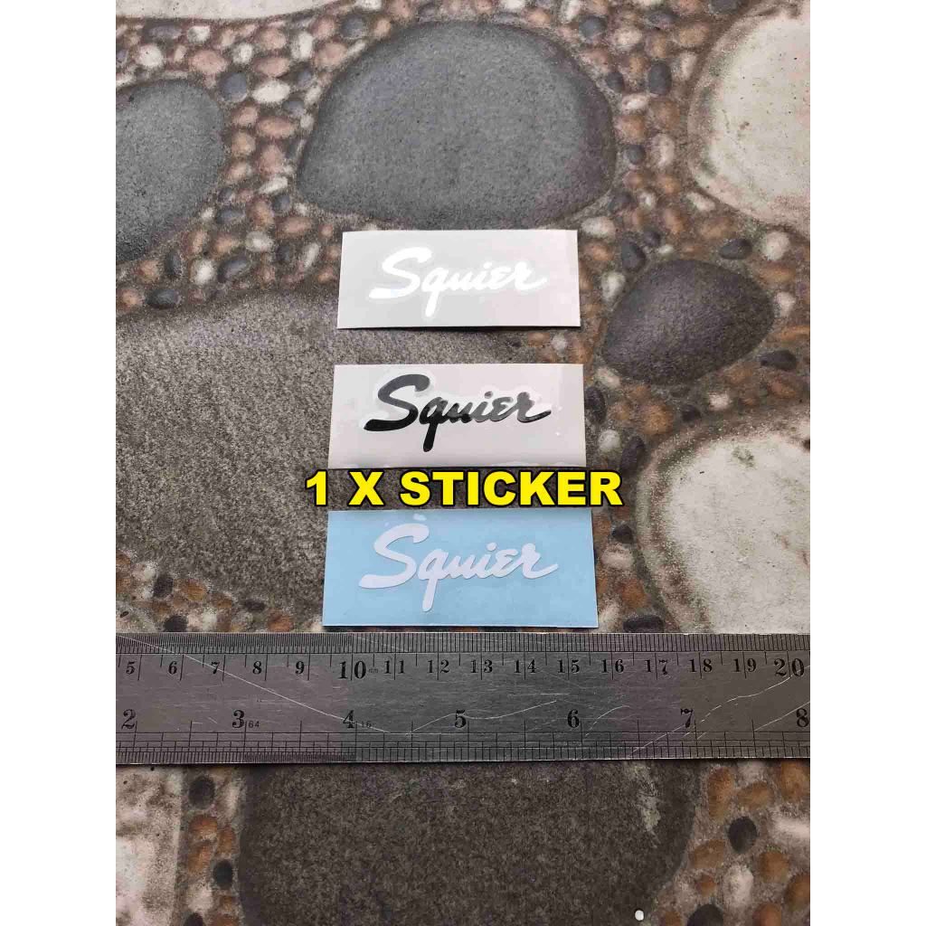 กีตาร์ Squier สติกเกอร์ Stick Head stock Electric Decal กีตาร์เบสอะคูสติก Stratocaster