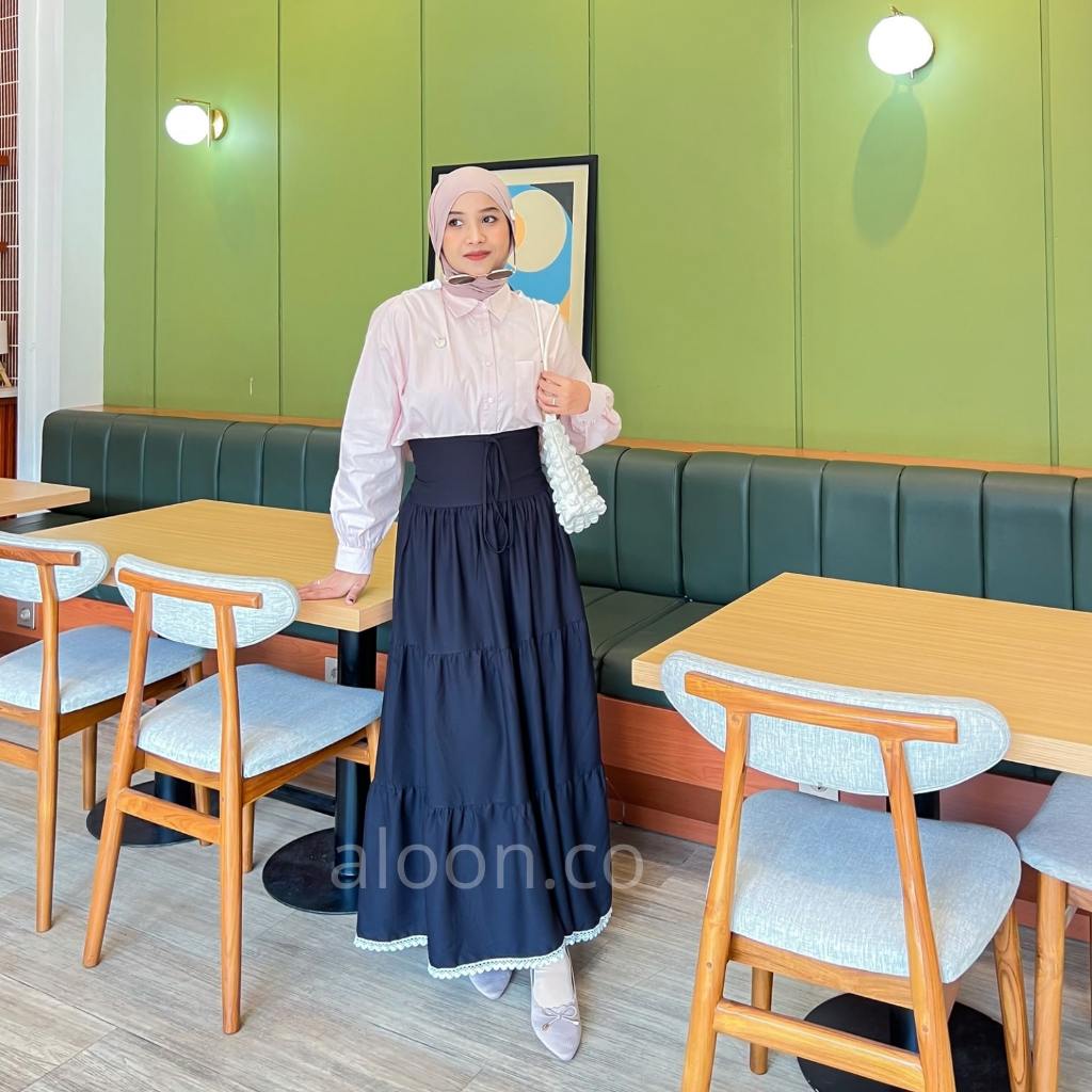 CELLA SKIRT REMPEL LACE RAYON PREMIUM SKIRTเกาหลี