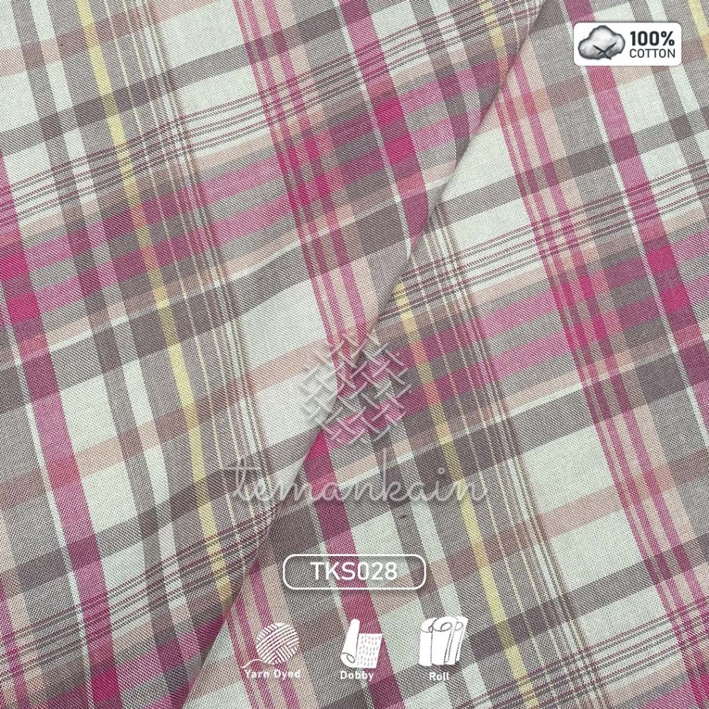 KATUN (50 CM) Full Cotton Combed 30s Yarn Dyed Premium Plaid Pattern Temankain TKS027 | TKS028 | TKS