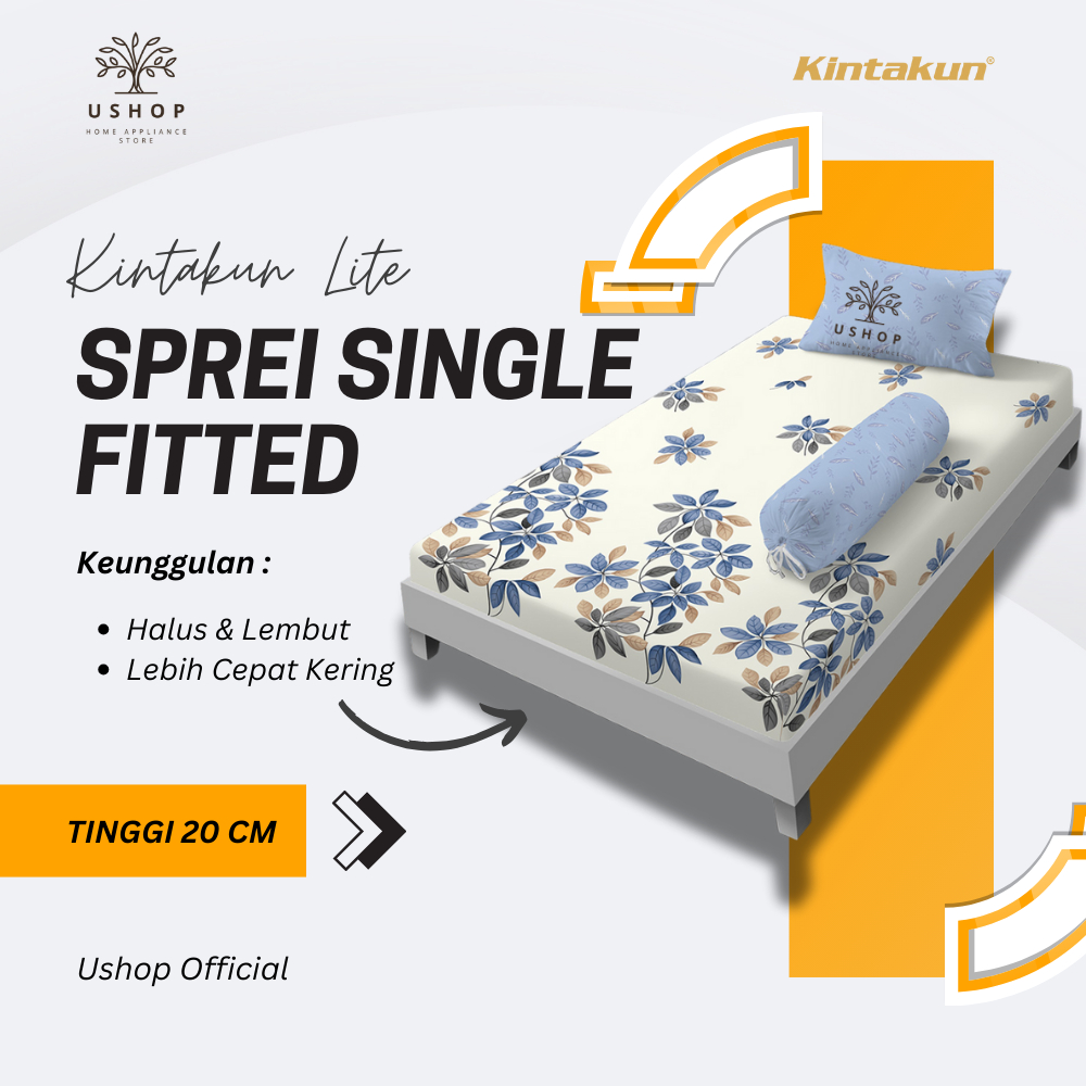 KINTAKUN Lite ผ้าปูที่นอน 120x200 Modern Minimalist Motif Marcatore Microtex | ขนาดเดี่ยว SP120KL US