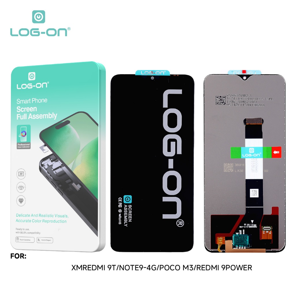 LCD LOG-ON สําหรับ XIAOMI REDMI 9T / POCO M3 HD+ FULLSET ต้นฉบับ OEM