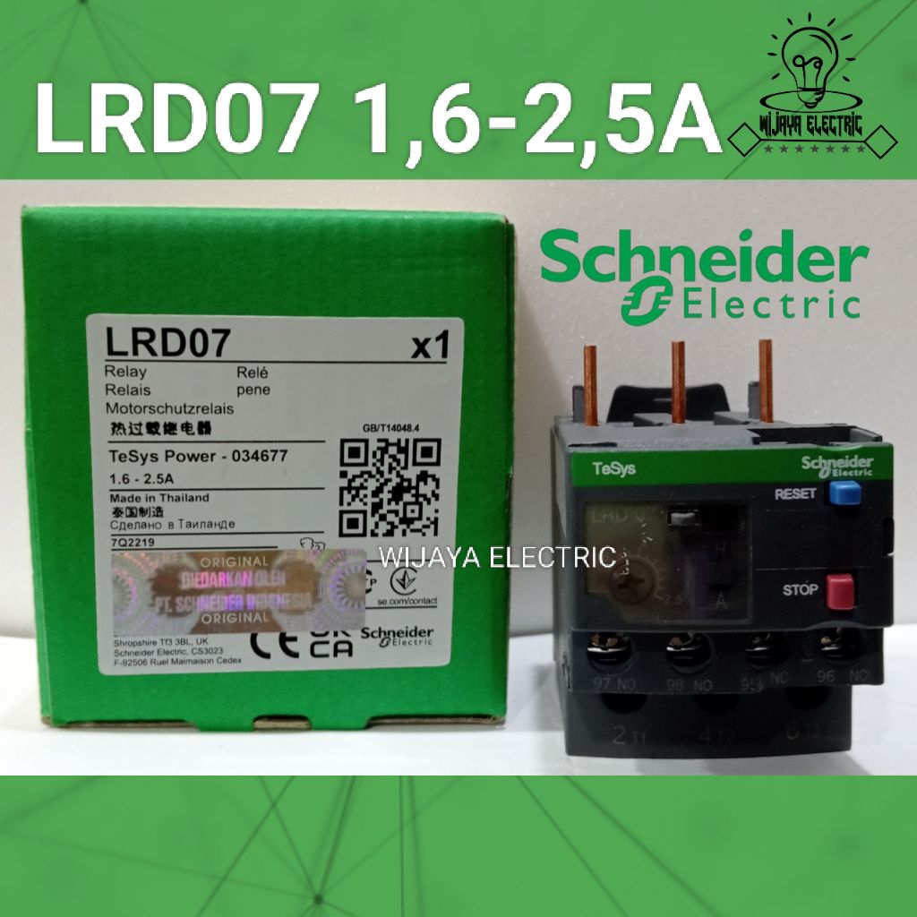 รีเลย์โอเวอร์โหลดความร้อน LRD07 lrd 07 1.6-2.5a เดิม