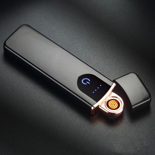 COD Korek Api unik Elektrik USB Fingerprint Touch Sensor LED Screen DY-168