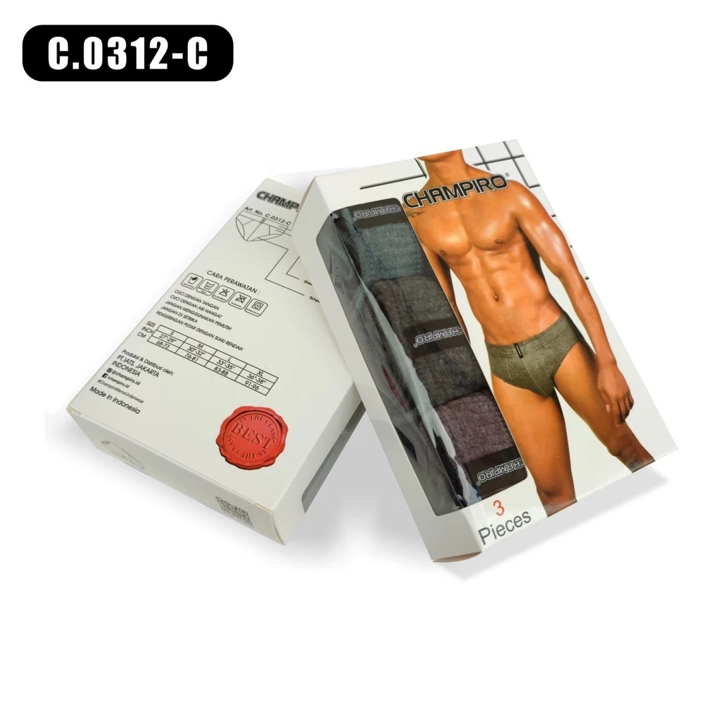 ( 3pc ) CD Champiro 0312 | Champiro Mens Basic Brief C-0312.C - Kshop