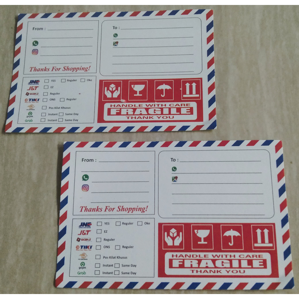 Online Shop Shipping Label Stickers Motif 1 Size 11x7cm ขายต่อชิ้น