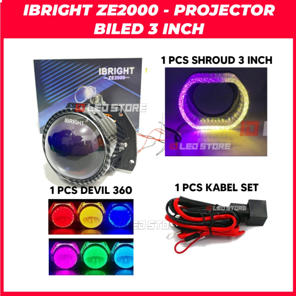 IBRIGHT ZE2000 - Complete Package Bild 3 INCH Ibright เลนส์สีน้ําเงิน 3 นิ้ว 80 วัตต์ พรีเมี่ยม I115