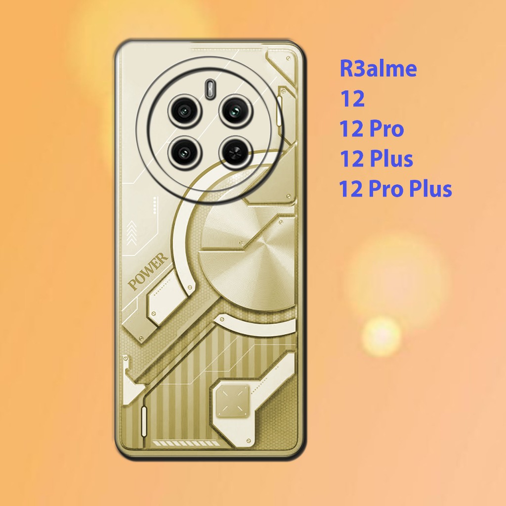 เคส realme 12, Realme 12 Pro, Realme 12 Plus, Realme 12 Pro Plus - ซิลิโคนยืดหยุ่นสีดํา