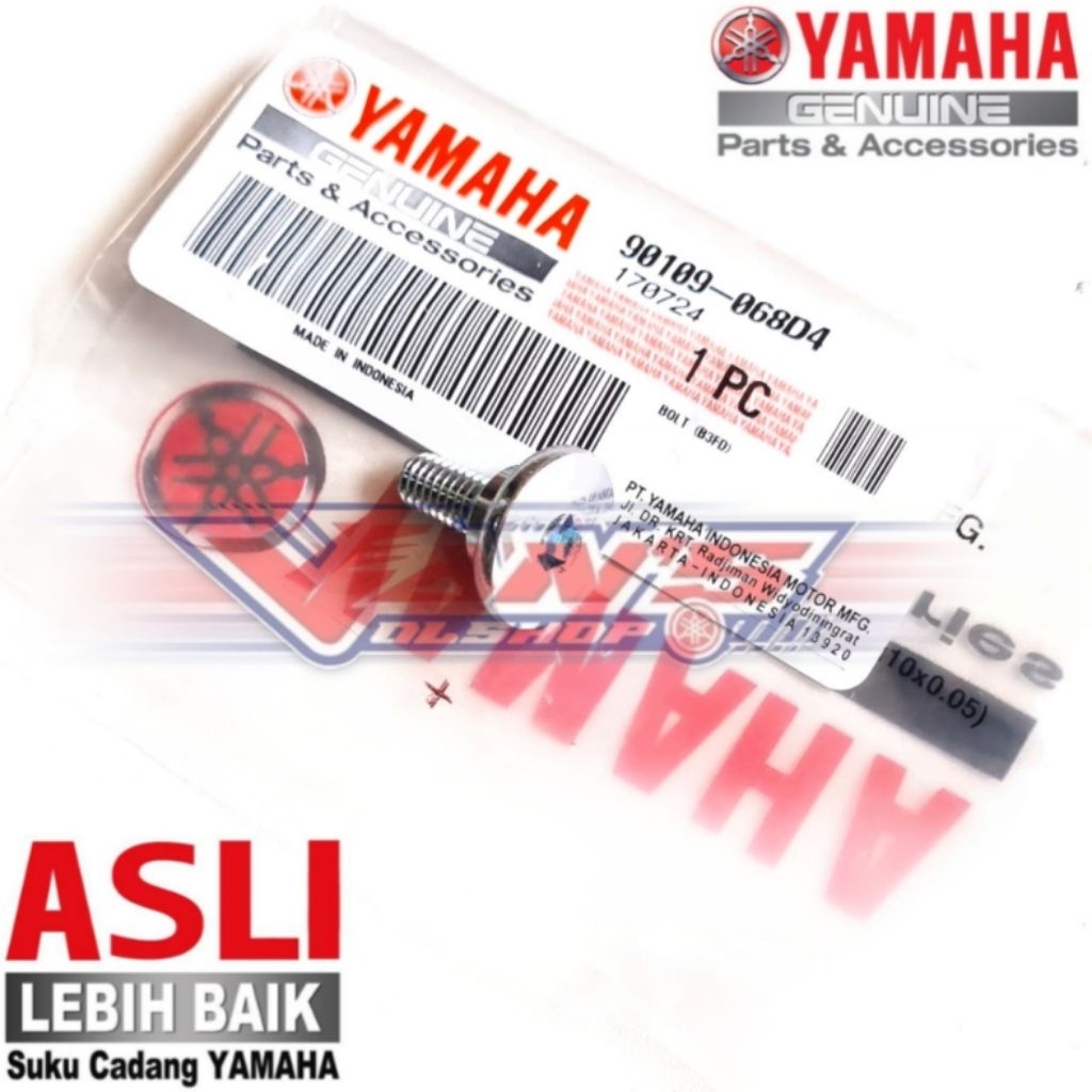 สลักเกลียวบังโคลนหน้าสําหรับ Nmax 155 ทุกรุ่น Aerox 155, Lexi 125 และ Lexi Lx 155 อะไหล่แท้ Yamaha