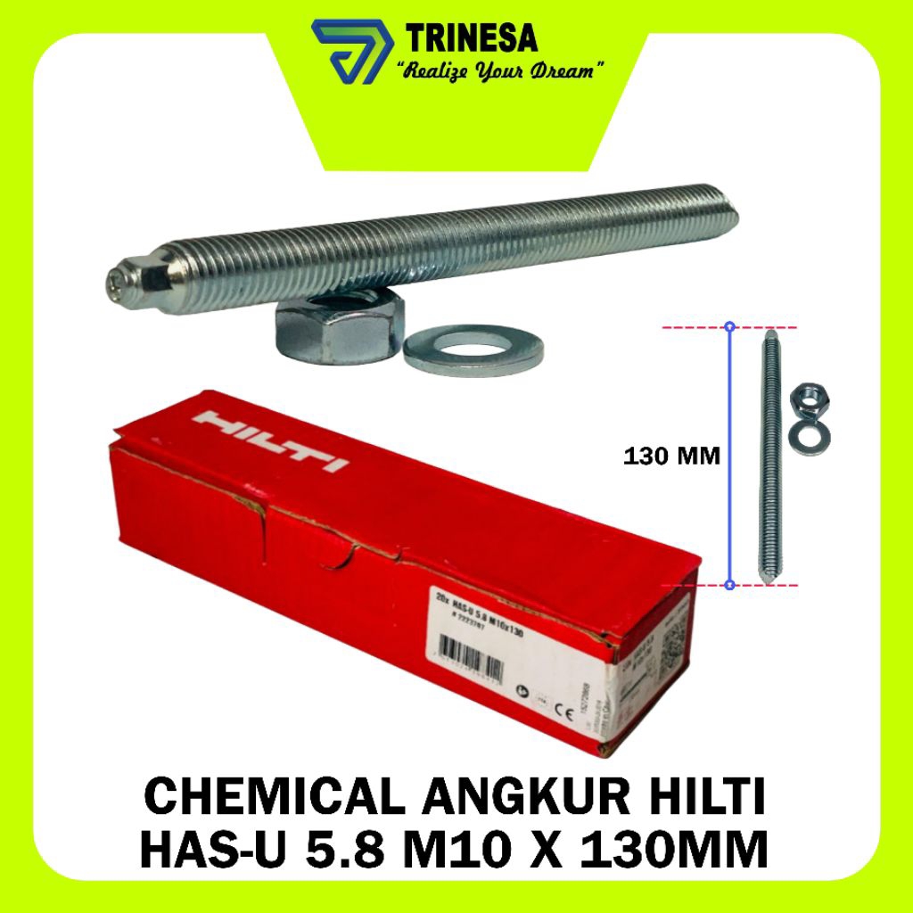 เคมีสมอ Hilti HAS-U 5.8 M10 x 130 มม.