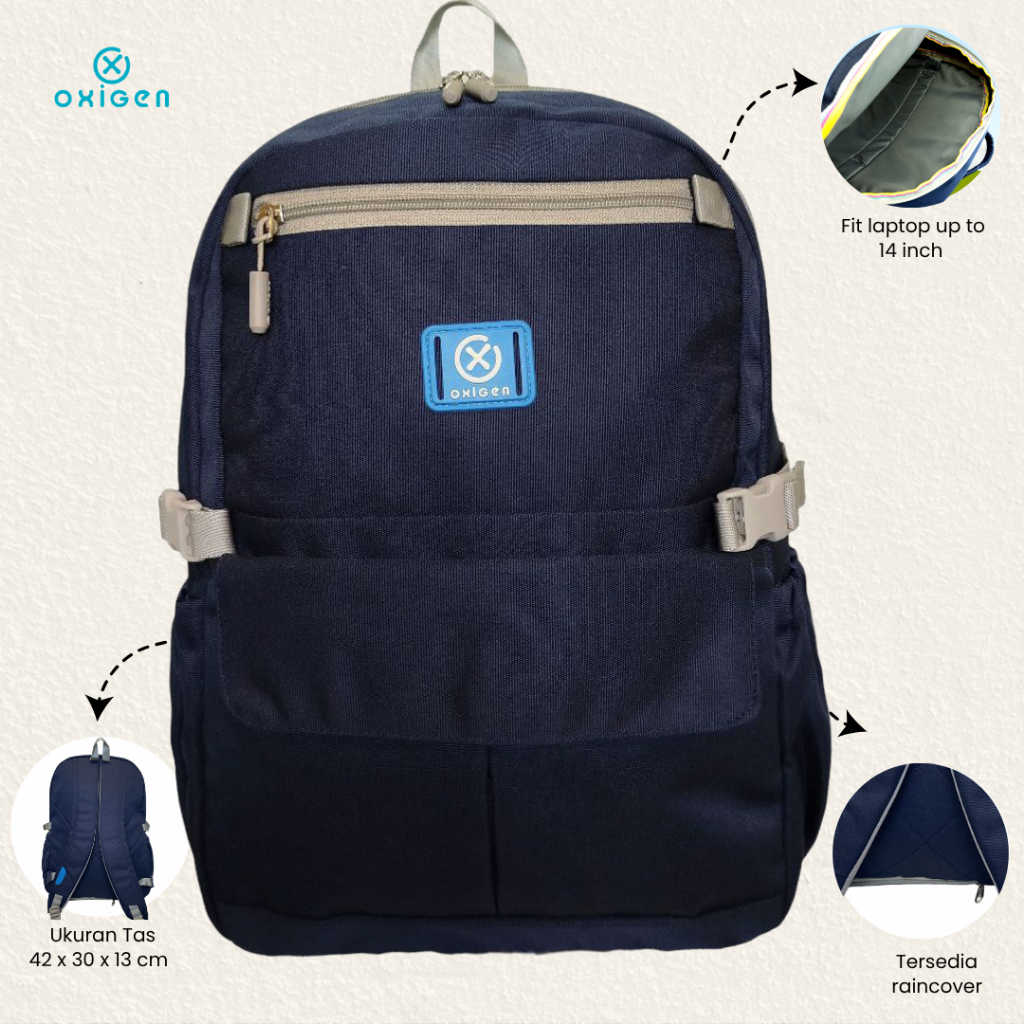 OXIGEN Backpack กระเป๋าเป้แล็ปท็อปผู้หญิง FREE Raincover – ข้อเสนอจํากัด Last Chance