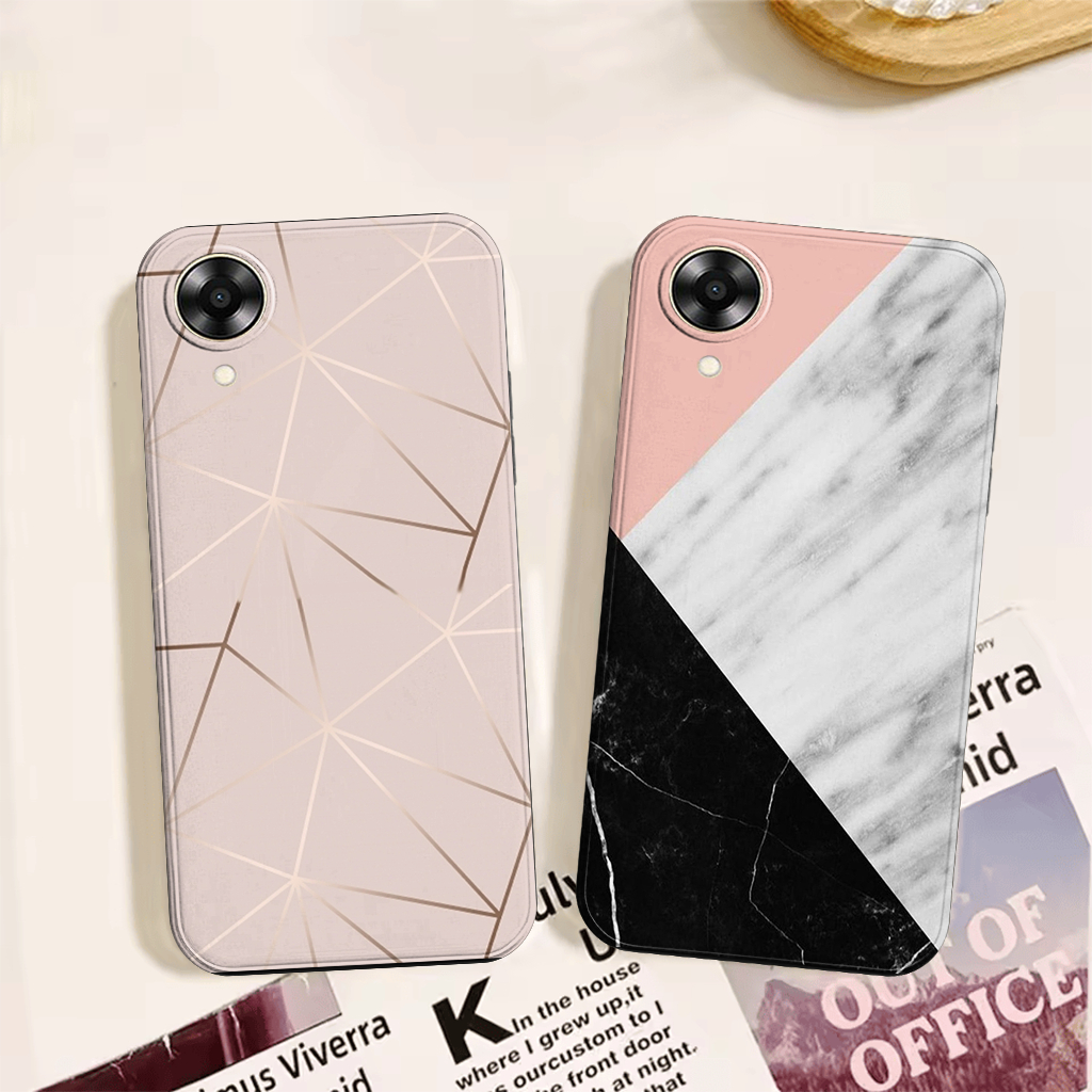 HP Oppo A17k A17 A18 A38 A78 4g A78 5g A58 4g A60 A79 A98 A16e A16k - Procamera - M4rble G4ris Motif