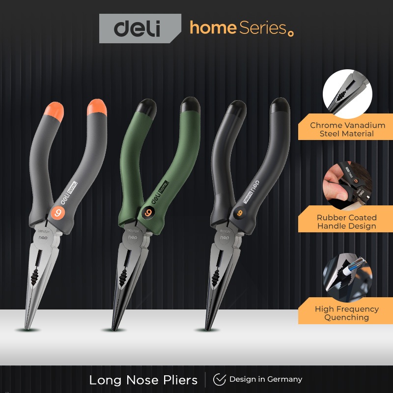 เครื่องมือ Deli Home Series Art คีมจมูกยาว 6 ชิ้นนิ้ว / HT2106/HT2106C/HT2106L