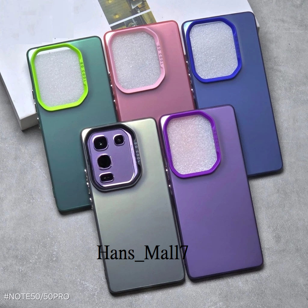 Hans- เคส IMD SOCOOL INFINIX NOTE 50s 50X 50/50Pro โฮโลแกรมปลอกชุบ co;our holo กราฟิกกรัม เจ๋ง นุ่ม 