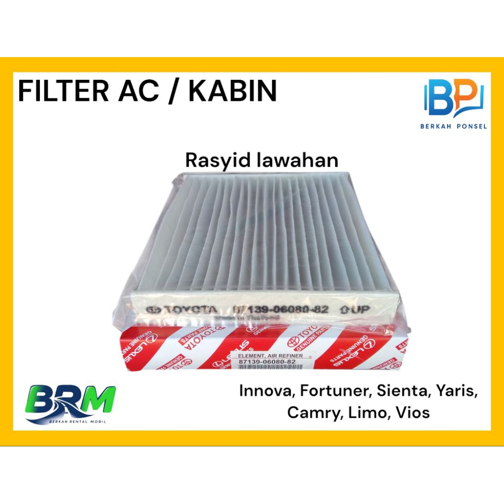 AC FILTER / กรองแอร์ INNOVA, RAIZE, SIENTA, YARIS, FORTUNER, HILUX, VIOS, LIMO, ETC.