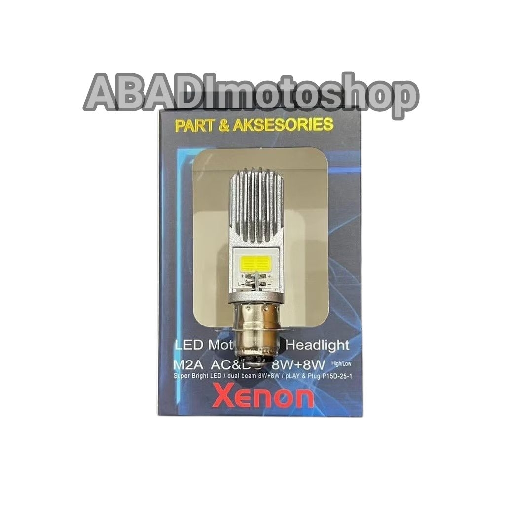 XENON H6 M2A ไฟหน้า LED M2A 8W+8W อินพุต 8-36v ไฟ LED: 8W+8W สี: 5500K White Lumen: 1000lm Power Las