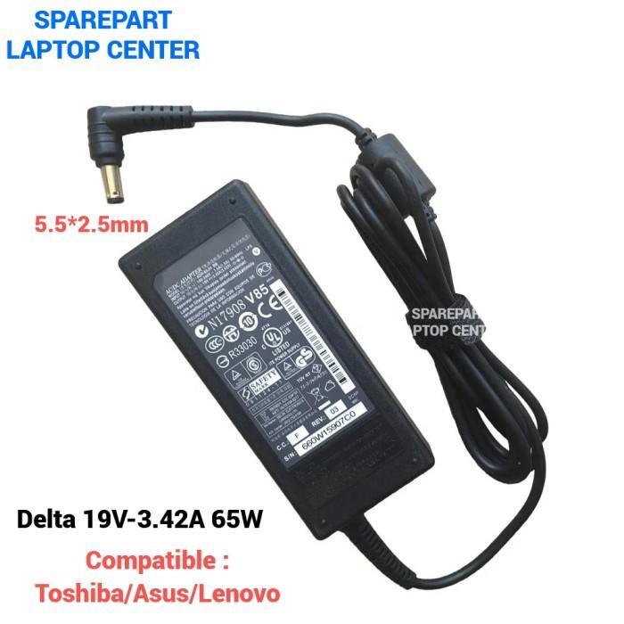 19V 3.42A 65W 5.5*2.5 มม.อะแดปเตอร์แล็ปท็อป AC Charger Lenovo ASUS สําหรับ Toshiba X401A X550C A450C