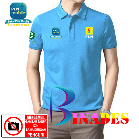 ขายเสื้อยืด เสื้อยืดคอปก PLN SMART - PLN MOBILE - ใช้ PLN Mobile - ให้มันขึ้น - ประเภท - C BINADES