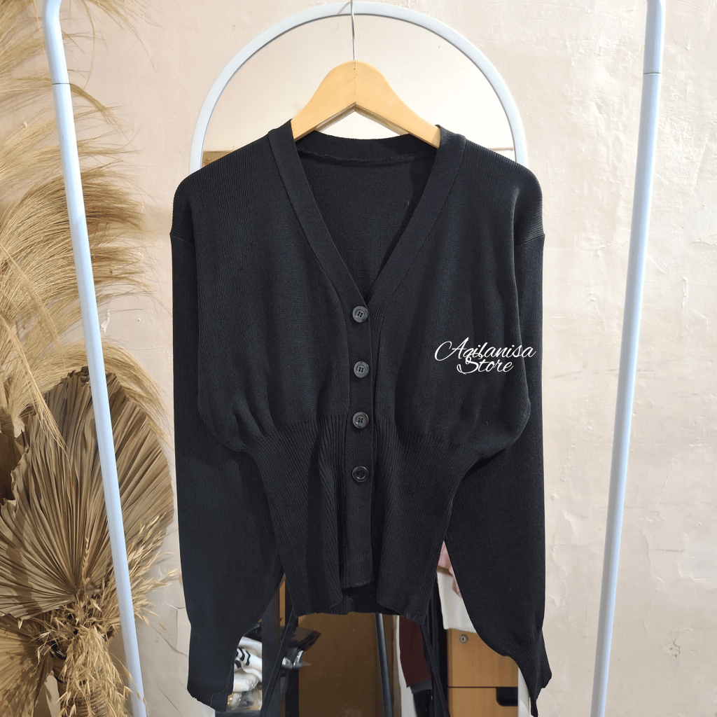 Belina Balloon Sleeve Cardy – Stylish & Comfort Korean Style Premium Knit Outer