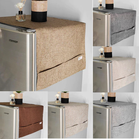 PLAIN DENIM FRIDGE COVER / AESTHETIC FABRIC FRIDGE COVER / MINIMALIST COVER / FRIDGE COVER