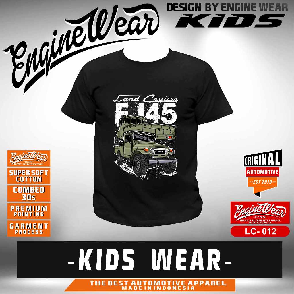Landcruiser fj45 เสื้อยืดเด็ก toyota land cruiser fj45 Tshirt Offroad fj40 hj40 Hardtop Jeep รถยานยน