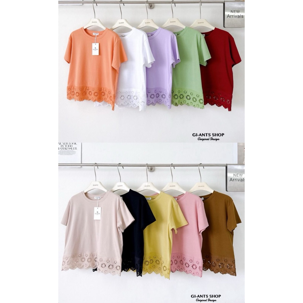 KATUN Gi-Ats Gi Ants/Giants Basic/Giants Bangkok BKK/นําเข้าเสื้อยืดผ้าฝ้ายแขนสั้นผู้หญิง