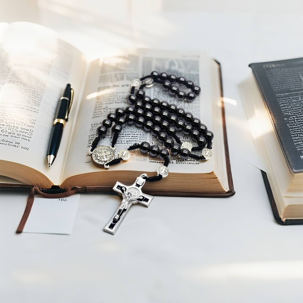 ITALY ROSARY 8 MM (BLOUSETIN STONE) / CATHOLIC ROSARY NECKLACE / PREMIUM ROSARY / ROSARY / COUNTER