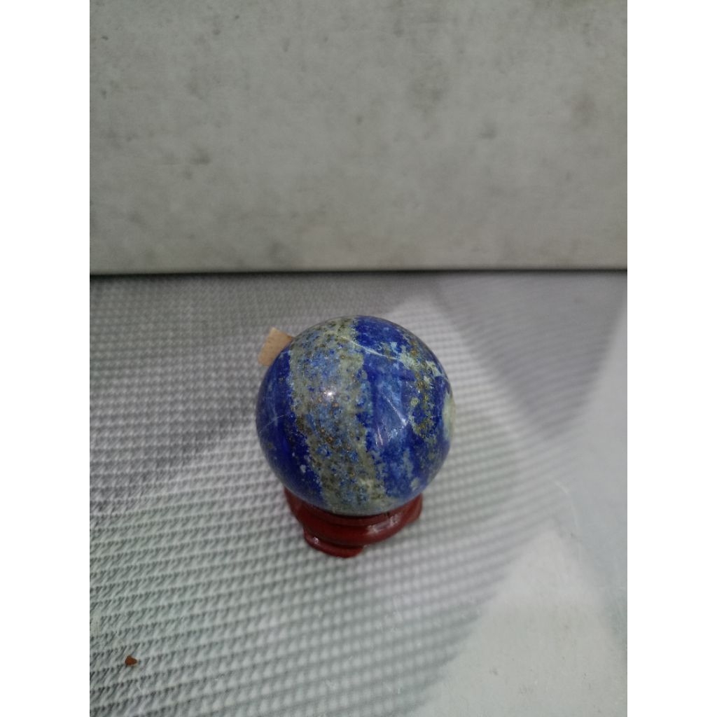 Lapiz lazuli หินธรรมชาติทรงกลม 35mm 71gr