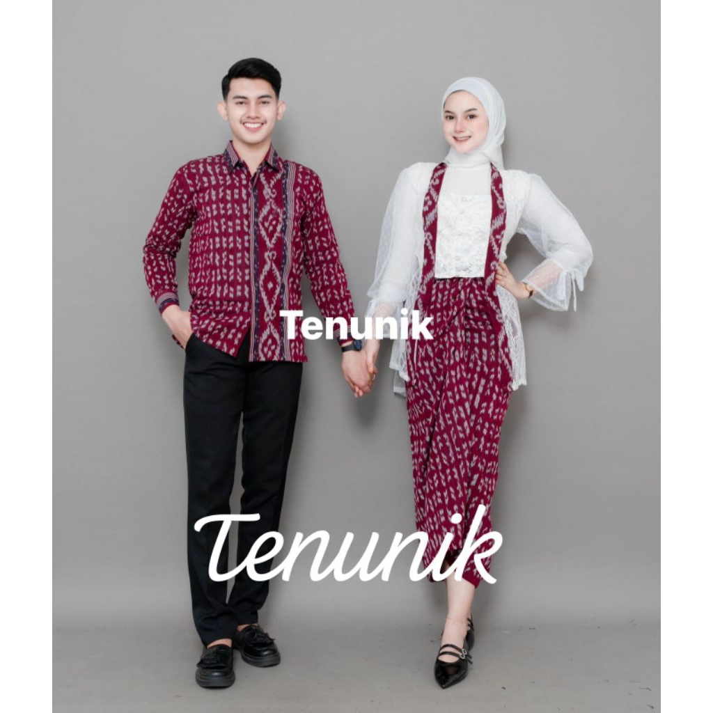 PUSPA RED COUPLE WOVEN CLOTHES - COUPLE - COUPLE CLOTHES - คูปอง