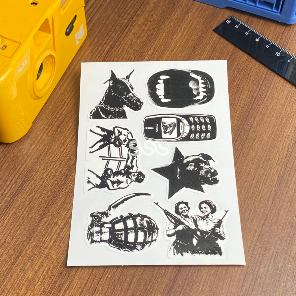 สติ๊กเกอร์ขาวดํา / สติ๊กเกอร์ Y2K / สติ๊กเกอร์แพ็ค
