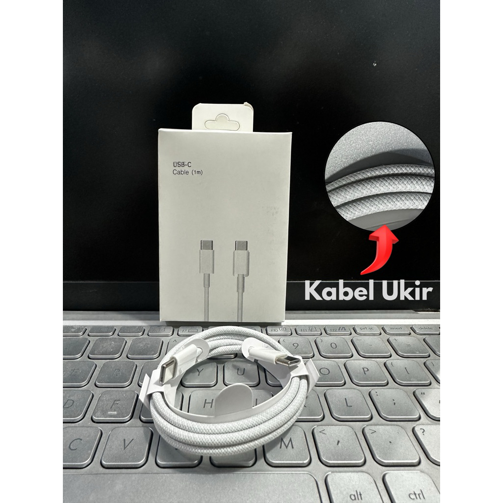 Original C To C สายชาร์จข้อมูลสายแกะสลัก 1P0N3 16 PM