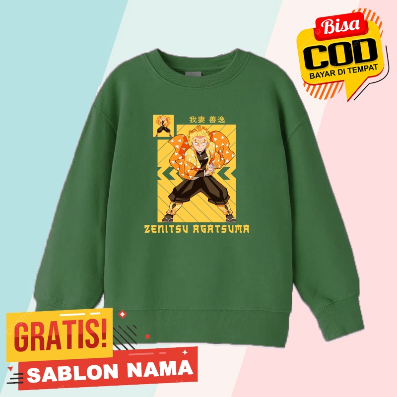Demon Slayer Zenitsu Agatsuma เสื้อกันหนาวเด็ก/Demon Slayer Zenitsu Agatsuma Boys & Girls Jacket