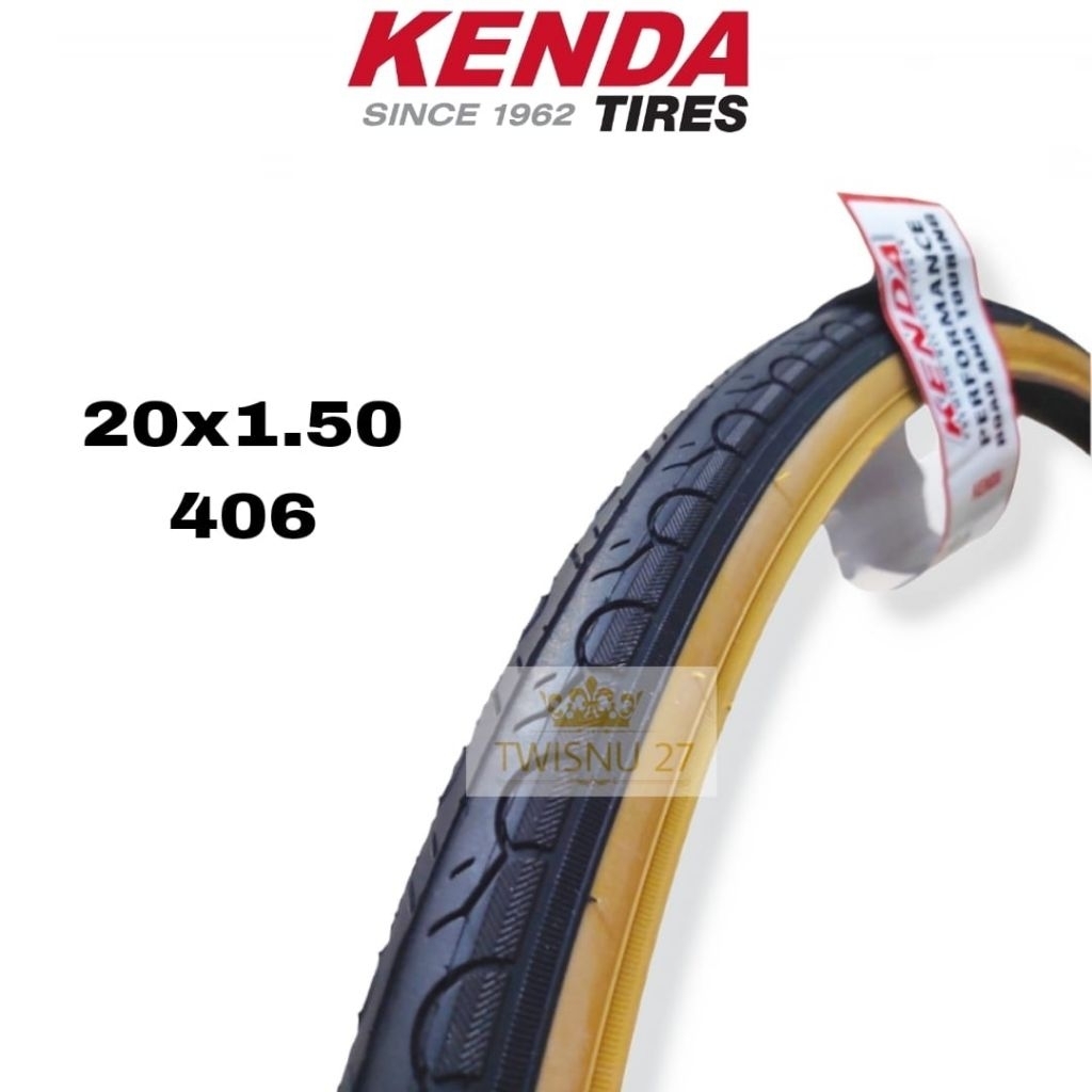 KENDA ยางนอกจักรยาน 20 x 1.50 406 k193 Gumwall 20x1.50 20 บริสุทธิ์