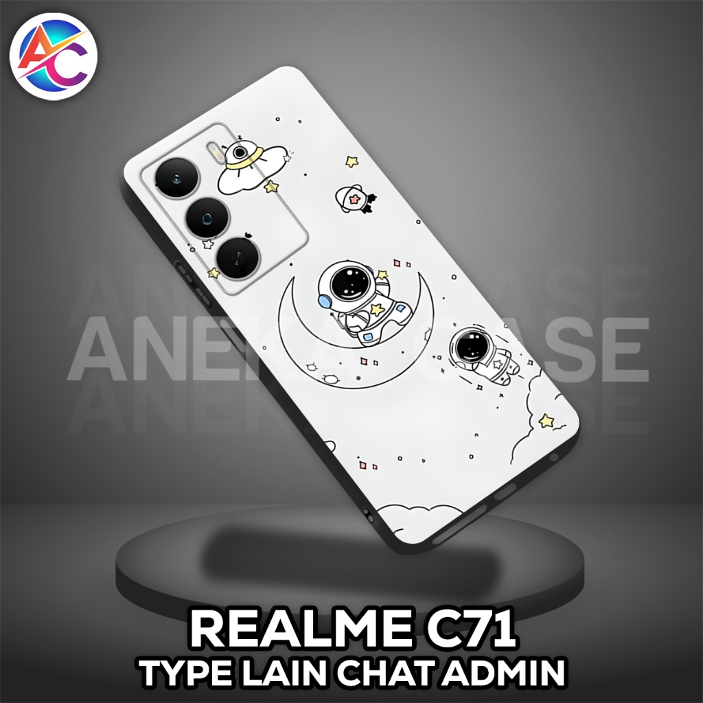 AC44-Case REALME C71-ASTRONAUT Motif-Softcase REALME C71-Casing REALME C71-Silicone REALME C71