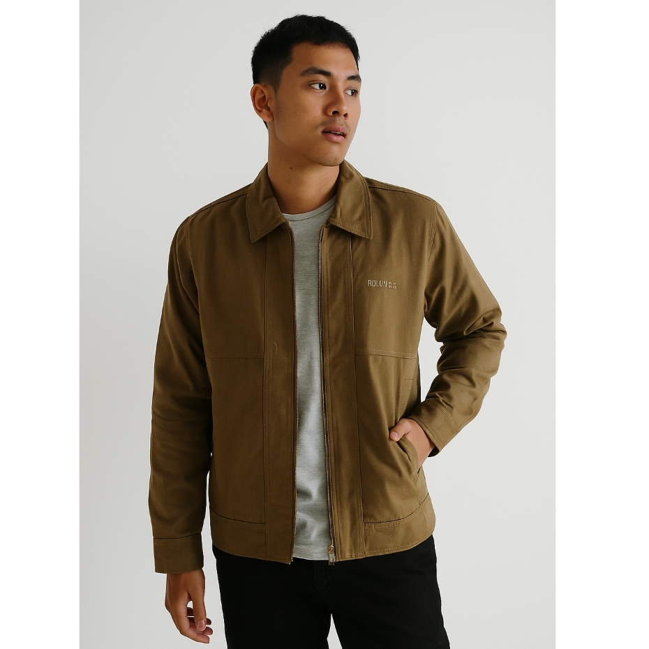เสื้อแจ็คเก็ตผ้าใบ Ribstop Drak Taupe สําหรับผู้ชาย