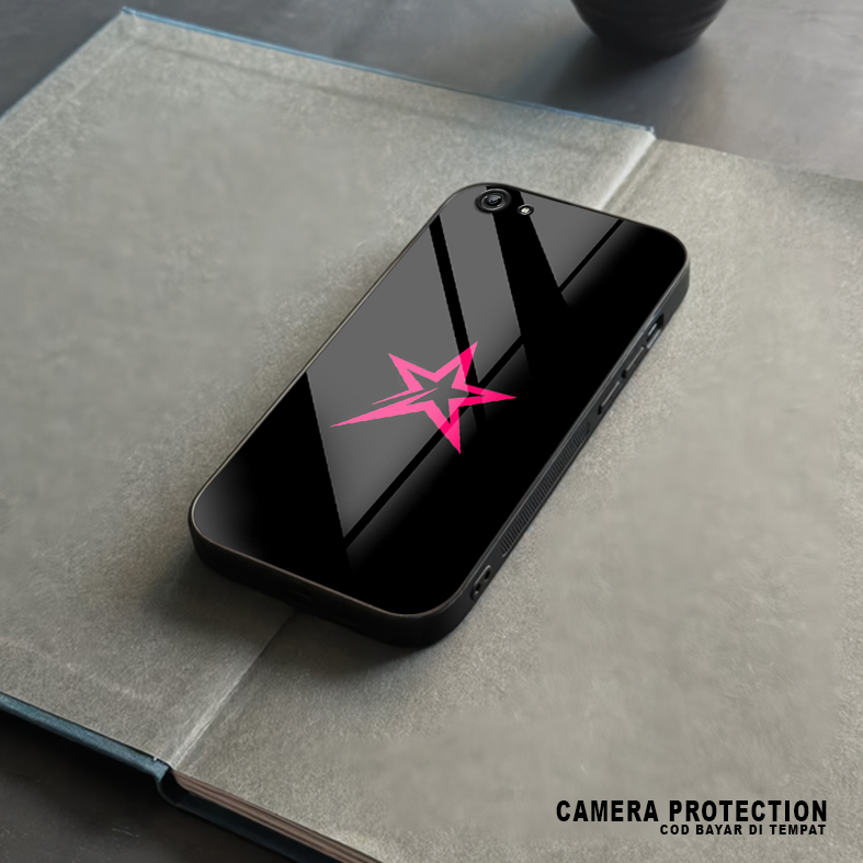 HP HS06 เคส Vivo Y71 ล่าสุด - Y71i - Glass Softcase - 2D Glossy Hardcase - เคสป้องกันโทรศัพท์มือถือล