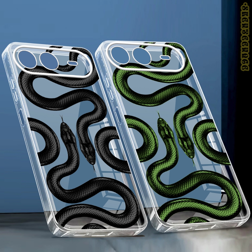 SOFTCASE CLEAR CASE GLOSSY SNAKE MOTIF สําหรับสมาร์ทโฟนทุกประเภท - SKENTEENAGE