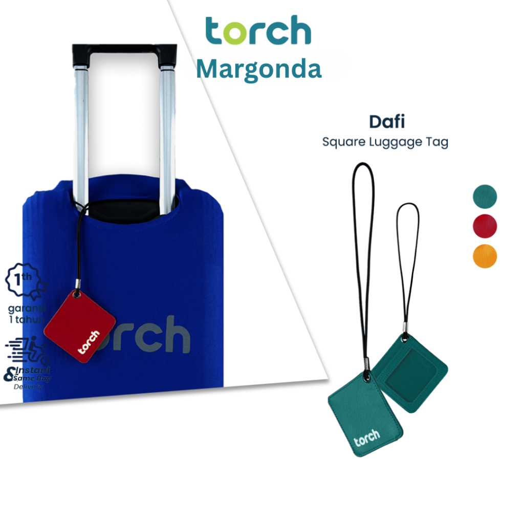 GANTUNGAN ไฟฉาย Dafi Square Round Bag Tag Hanger Label กระเป๋าเดินทางกระเป๋าเป้สะพายหลัง