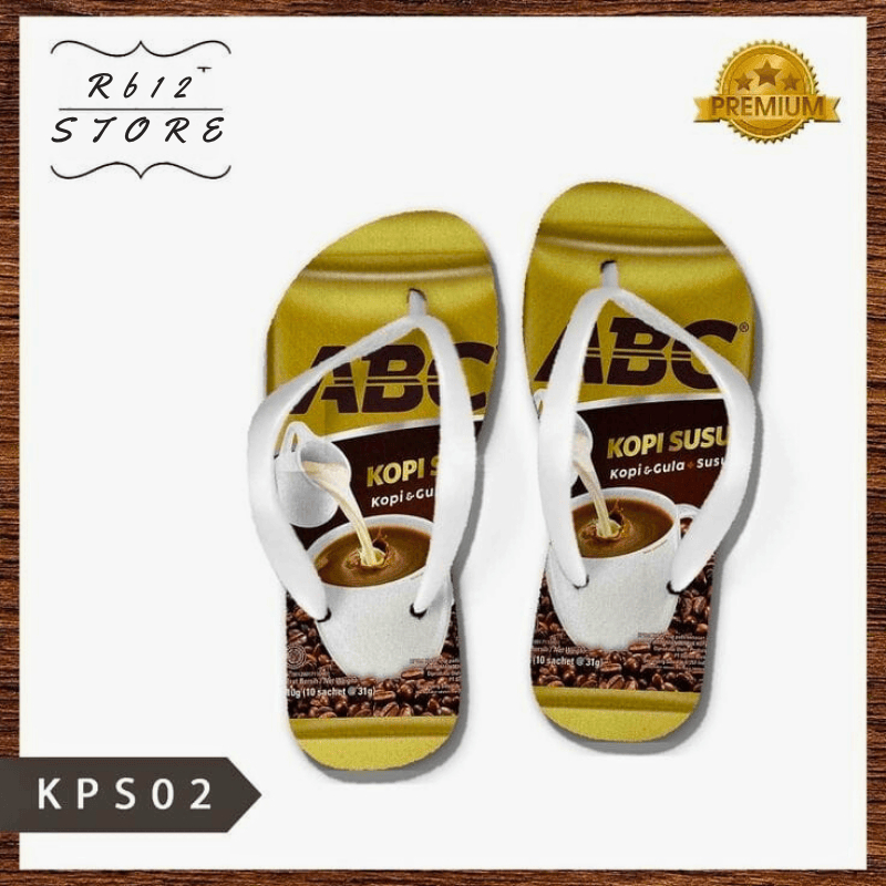 Mens Womens Milk Coffee Food Drink Motif Flip-flops Size 38-42