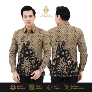 Astana Kala Kemeja Batik Arkanza Pria Panjang Pendek PREMIUM Terbaru Modern Lapis Furing ARK-JULI A