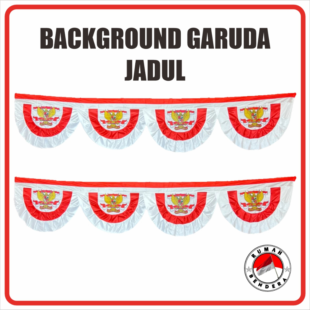 OLD SCHOOL GARUDA BACKGROUND FLAG 5 WAVES & 10 WAVES