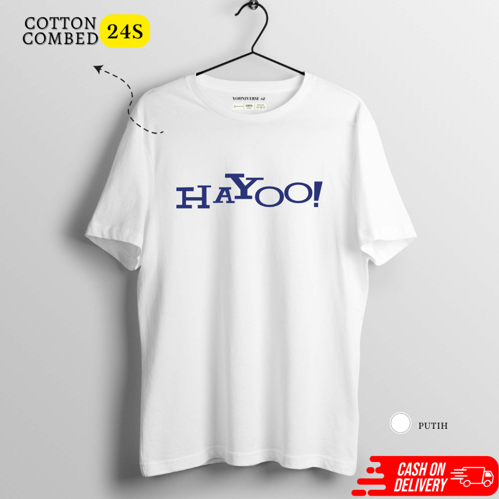Yahoo LOGO PLAY T-SHIRTS CUTE LOGO / เสื้อยืด Plestan ตลกมีโลโก้ Yahoo