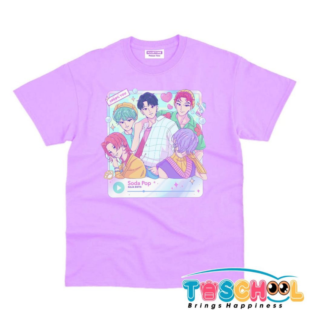 เสื้อผ้าเด็ก, เสื้อยืด CHILDRENS, KPOP CHARACTERS, DEMON HUNTERS เท่านั้น, BOYS SODA POP