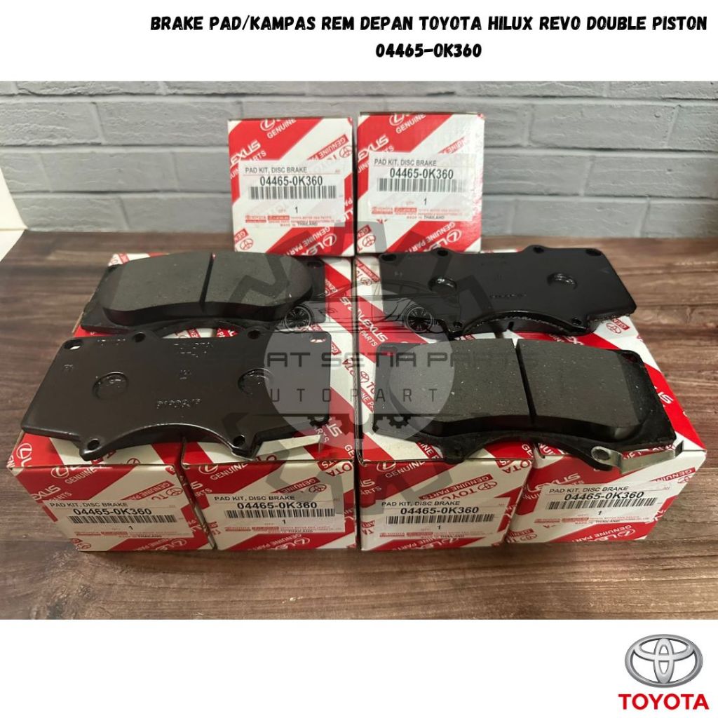 ผ้าเบรคหน้า HILUX REVO FORTUNER BRAKE PADS HILUX REVO คุณภาพสูง 04465-0K360