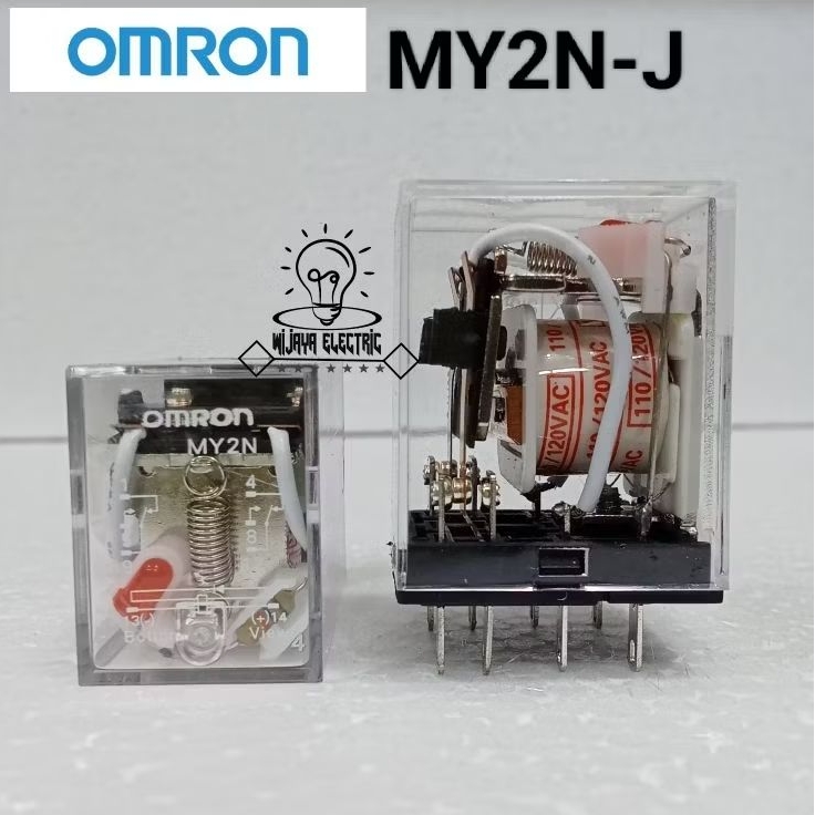 Omron my2 my2n my2n-j 110vac รีเลย์ 8 ฟุต + เต้ารับ