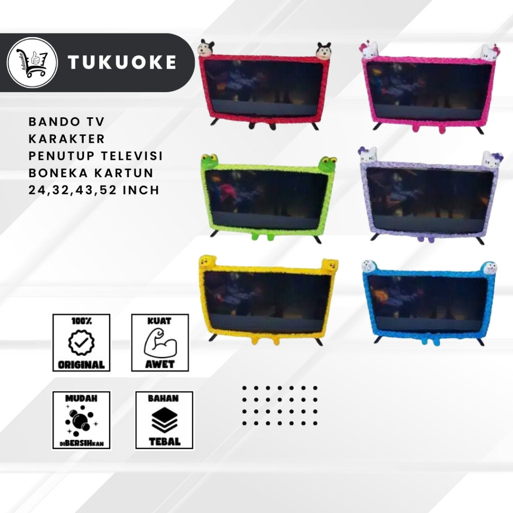 TV HEADBAND CHARACTER TELEVISION COVER CARTOON DOLL 24,32,43,52 INCH