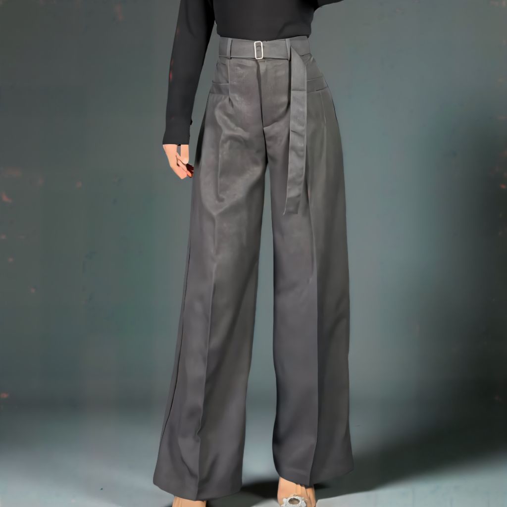 Obi Pants by Aurora Fashion - กางเกงโอบิเอวสูง