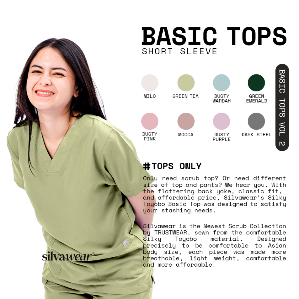Doctors Scrub / OKA OK Nurse/Doctor Short Sleeve Guard Shirt II SILVAWEAR Only Shirt
