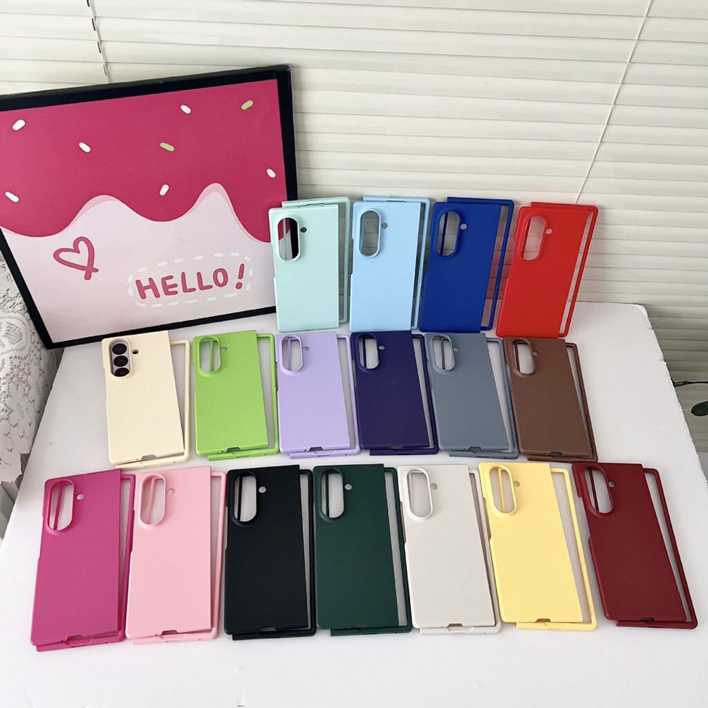 เคสแข็งคลุมทั้งหมดสีสันสดใสเกาหลี Viral น่ารัก Samsung Galaxy Zfold 7 Zfold 7 Samsung Zfold 7